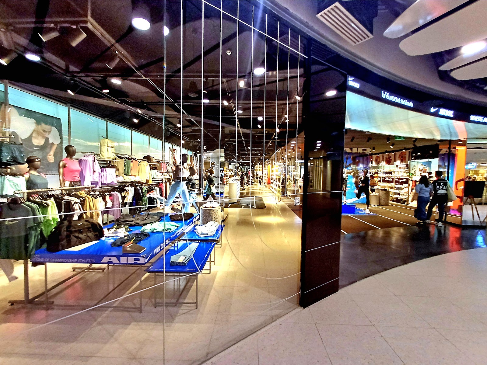 The glass shopfront of Nike at CentralWorld on the mall’s second floor